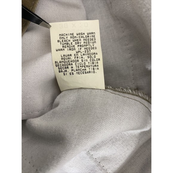 Vintage Duxbak Mens Pants Size 38x30 (36x29) Khaki Straight Pleated Pockets - Picture 6 of 13